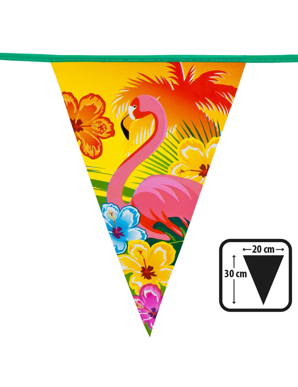 Havaijin flamingo-lippusiiman viirin mitat yksityiskohtaisesti