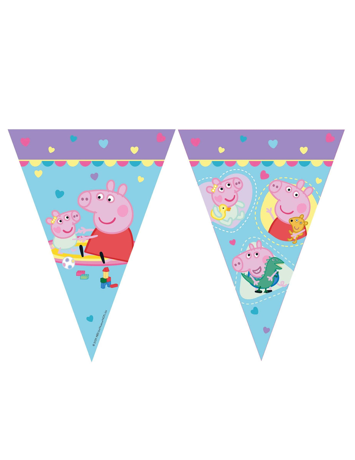Pipsa Possu -viirinauha lapsille, sininen, Peppa ja George Pig -kuvioilla