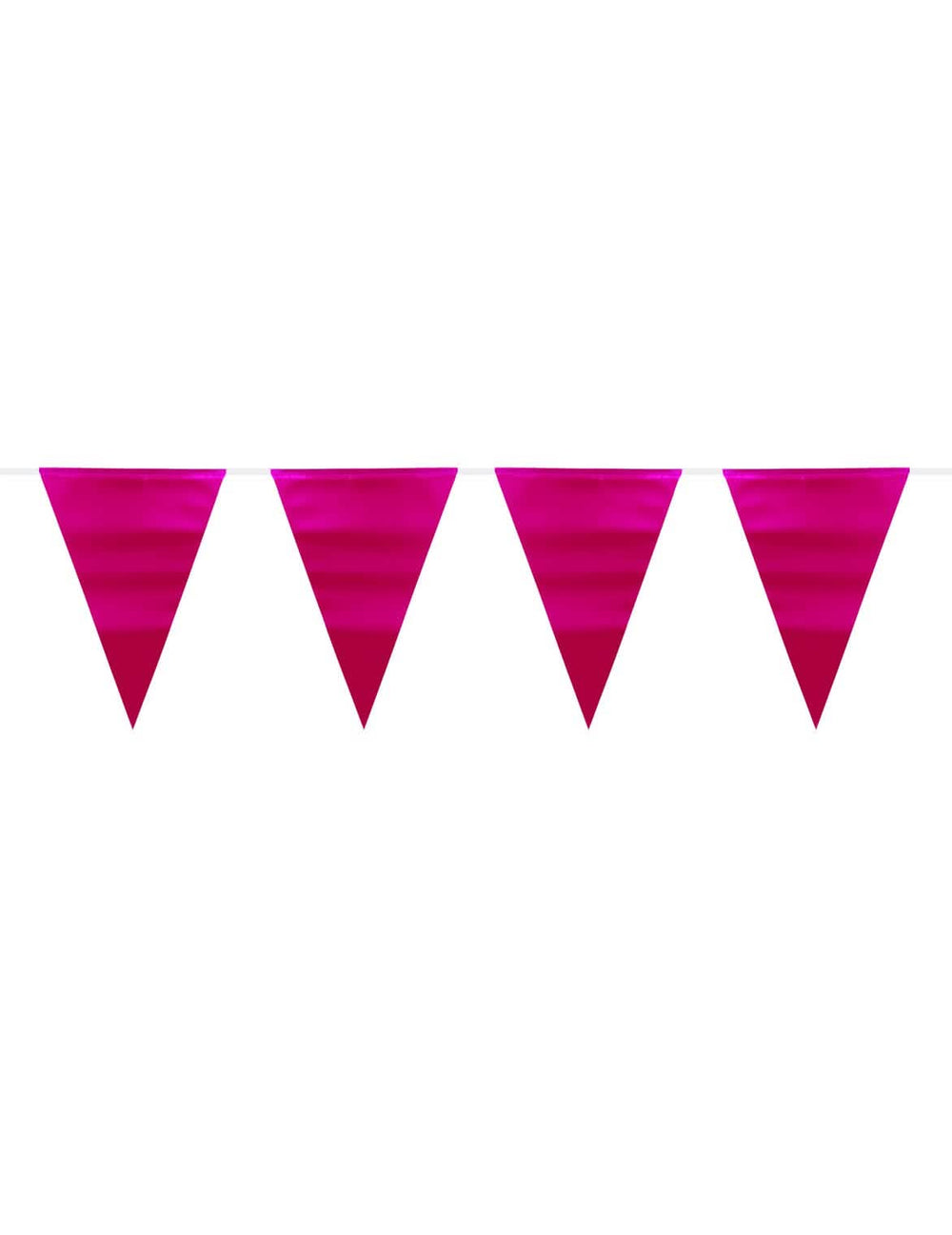 Guirlande de fanions rose métallique pour fête 6 m