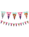 Guirlande fanions Pat'patrouille pour enfant rose avec Stella et Everest