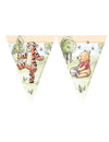 Guirlande fanions Winnie l'ourson pour enfant aux illustrations de Tigrou et Winnie pastel