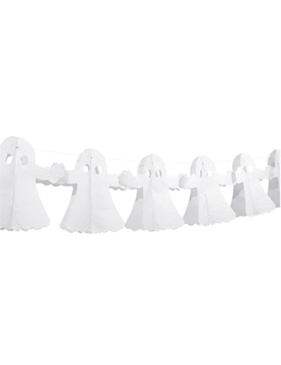 Guirlande en papier fantôme pour Halloween blanche