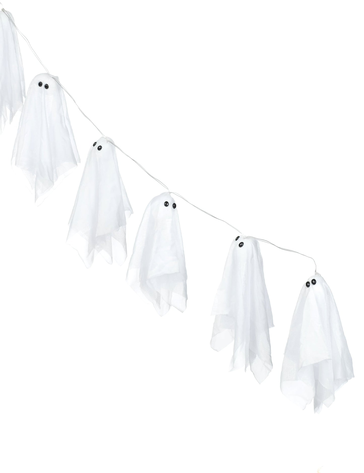 Guirlande fantômes lumineux pour Halloween blanche
