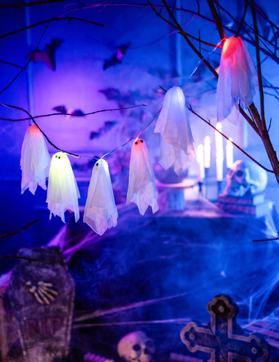 Kummitusköynnös valoefektillä halloweeniksi 150 cm