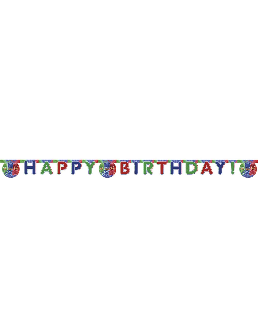 Yleiskatsaus Happy Birthday Pyjamasankarit -viirinauhaan