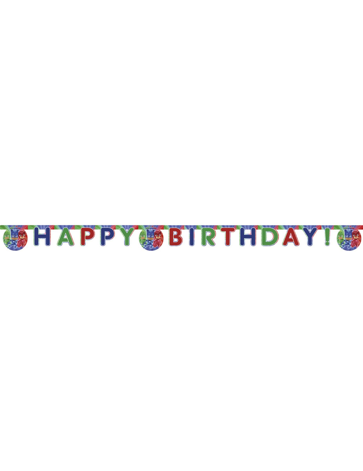 Yleiskatsaus Happy Birthday Pyjamasankarit -viirinauhaan