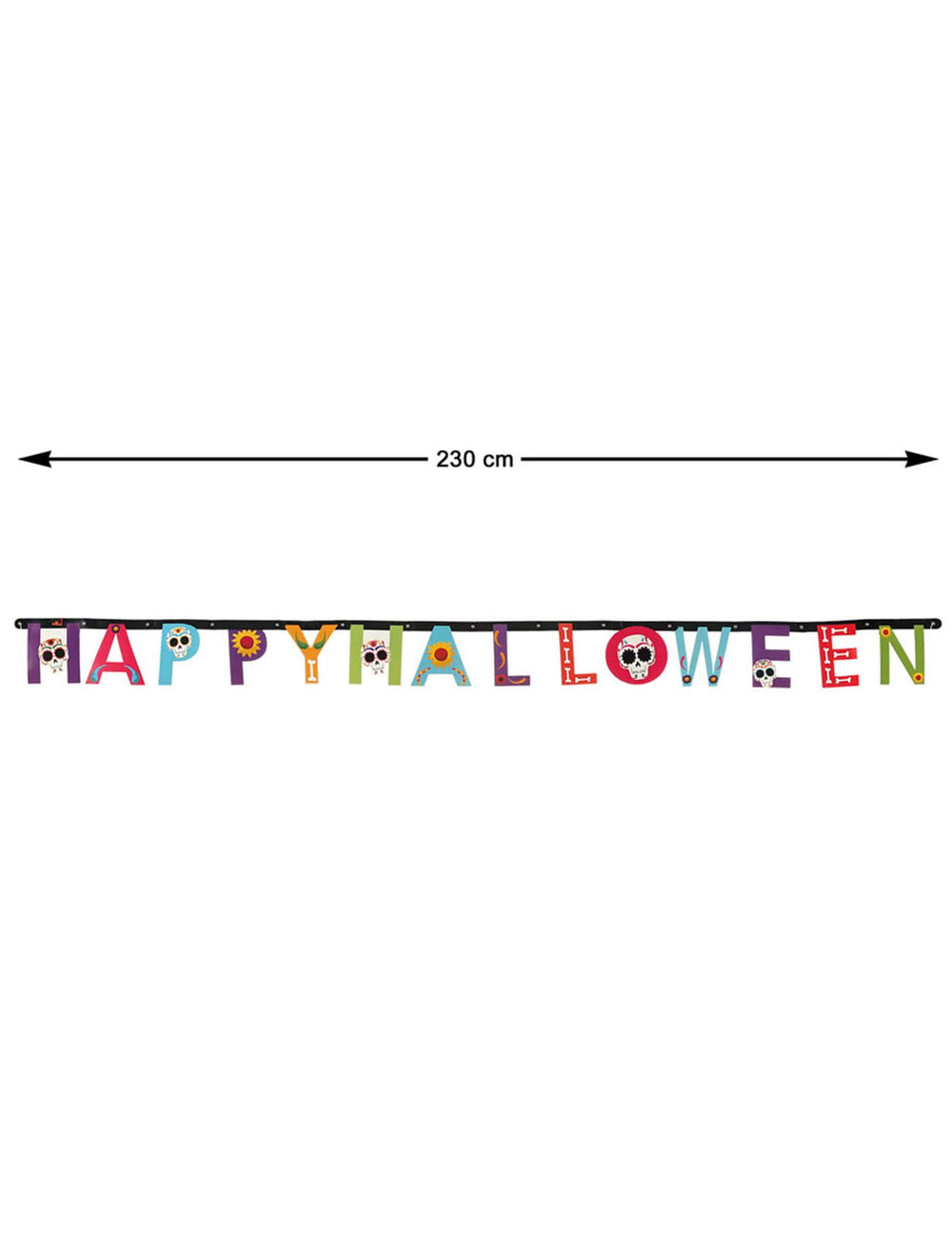 Koristeketjun Happy Halloween Dia de los Muertos mitat