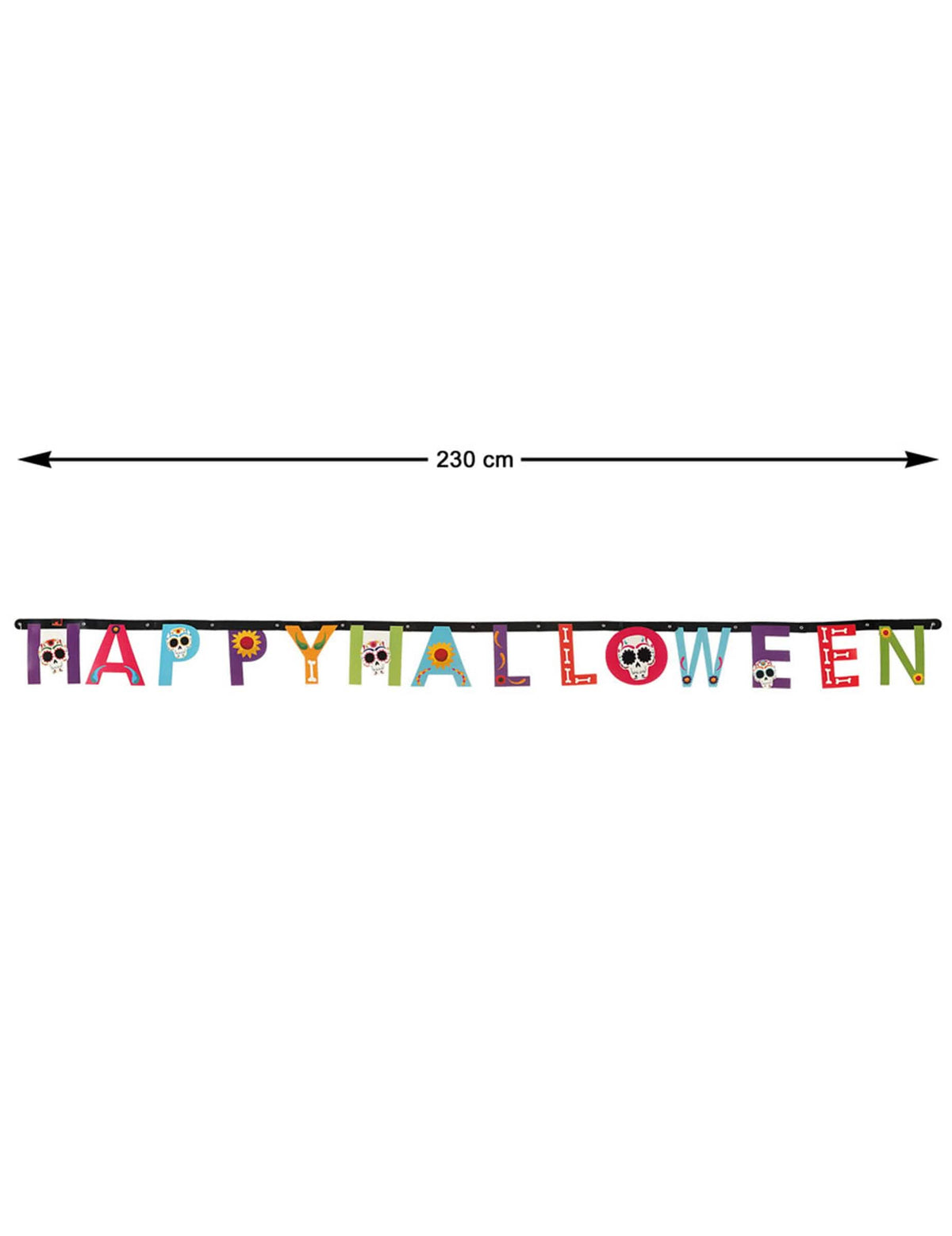 Koristeketjun Happy Halloween Dia de los Muertos mitat
