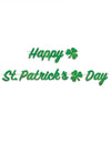 Guirlande Happy St Patrick's Day verte avec trèfles