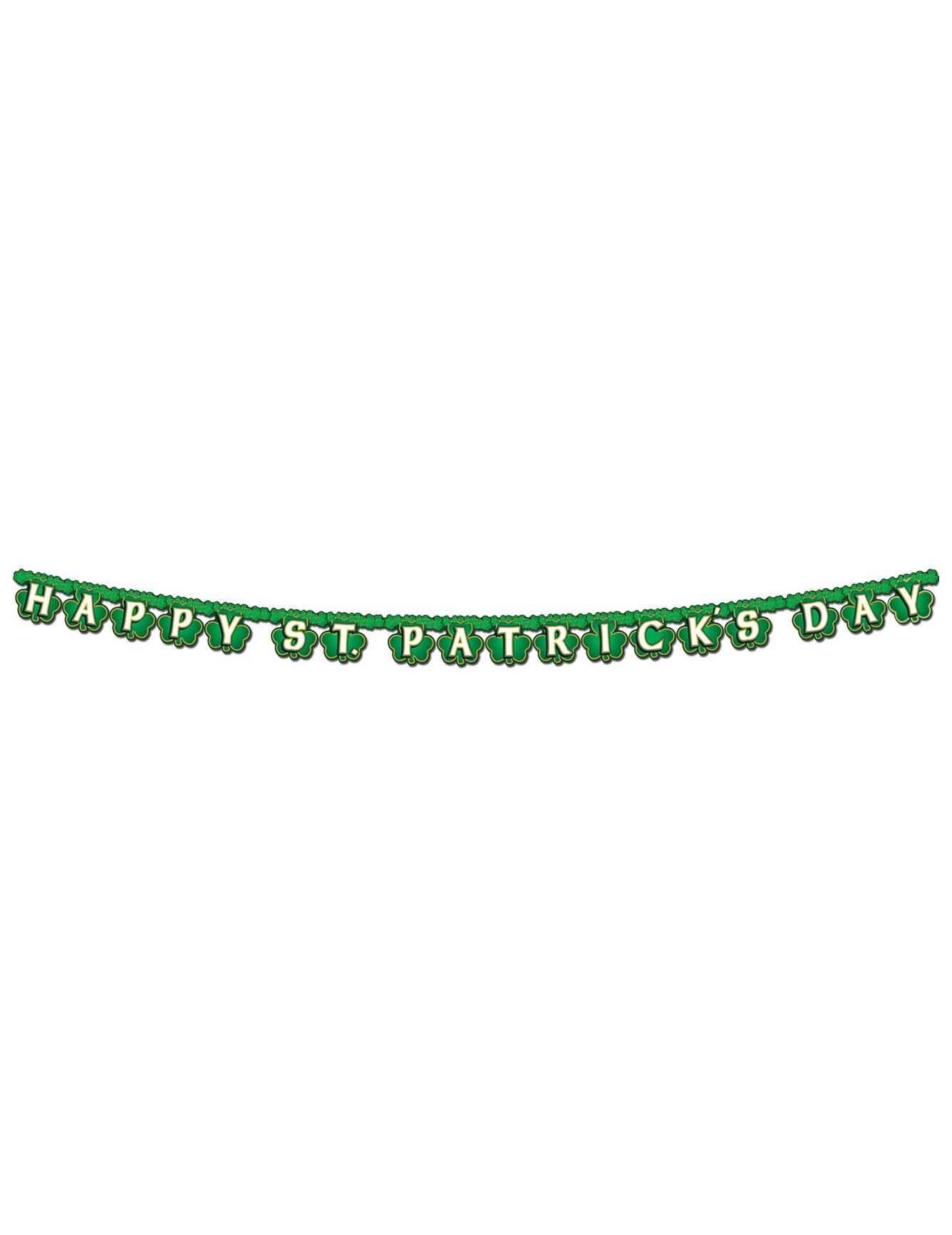 Vue de face de la guirlande Happy St. Patrick's Day