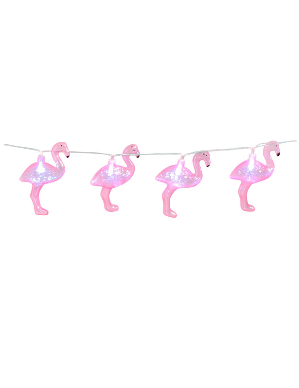 Kimalteleva vaaleanpunainen ja kirkas flamingovalo-kranssi