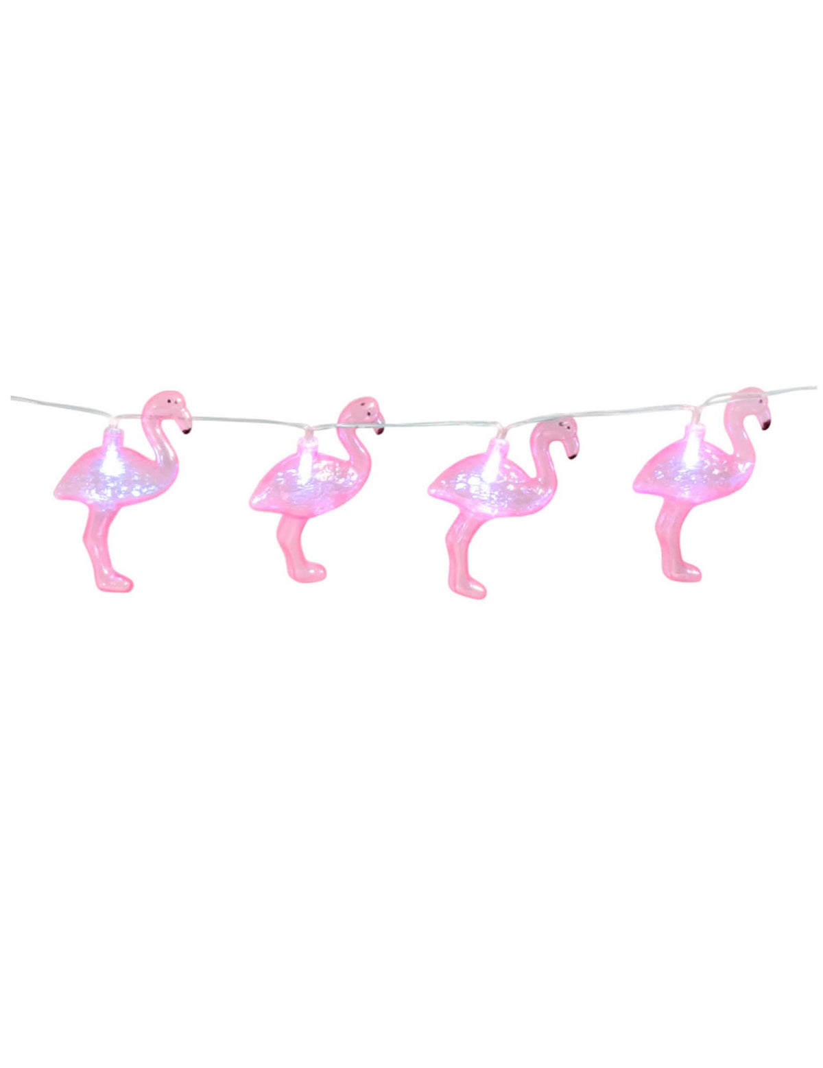 Kimalteleva vaaleanpunainen ja kirkas flamingovalo-kranssi