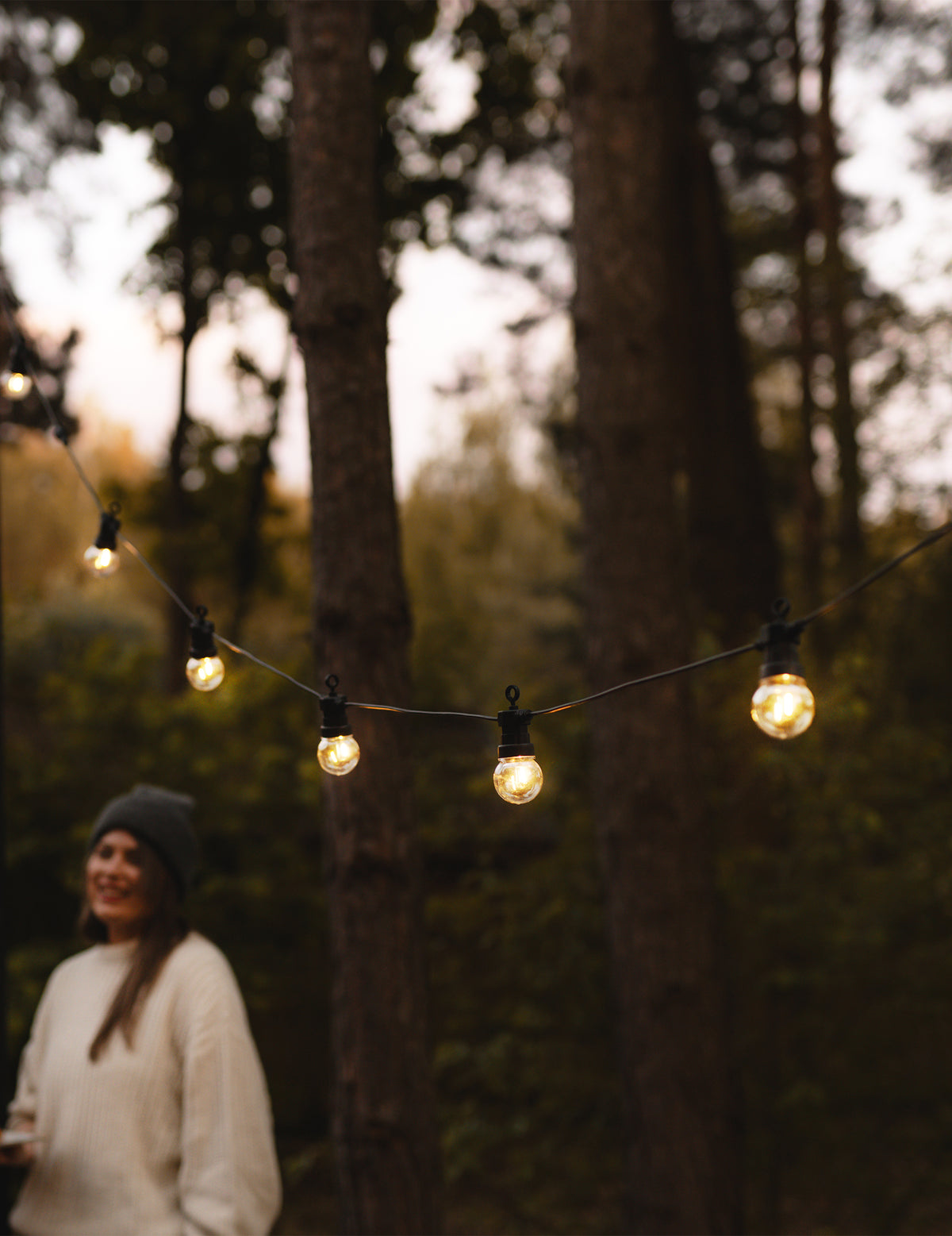 Musta LED-valoketju 5 m