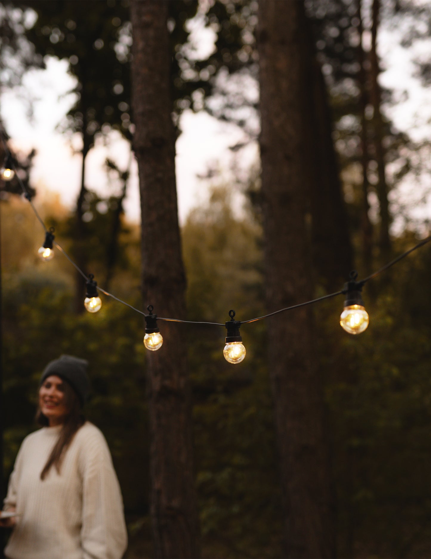 Musta LED-valoketju 5 m