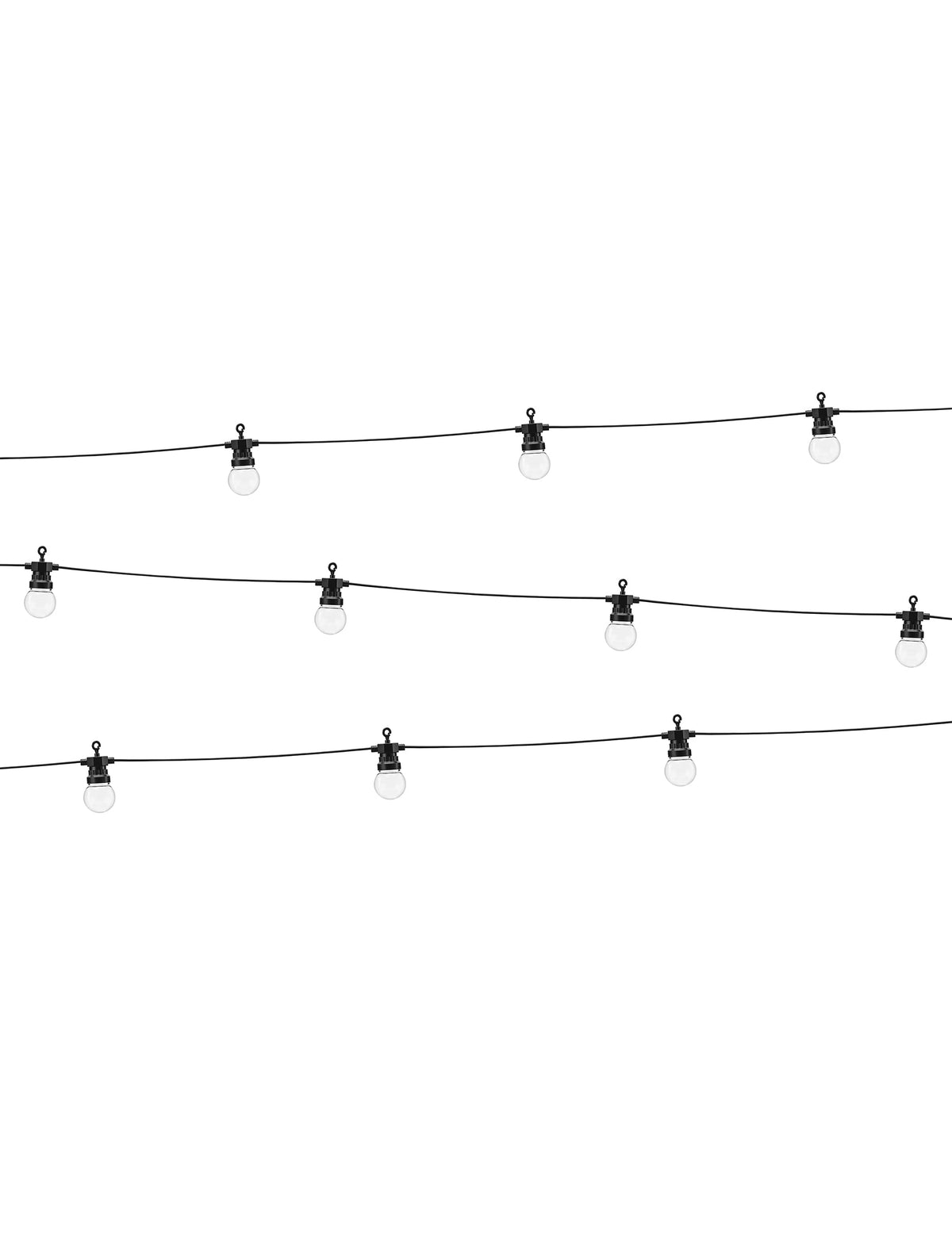Musta LED-valoketju 5 m