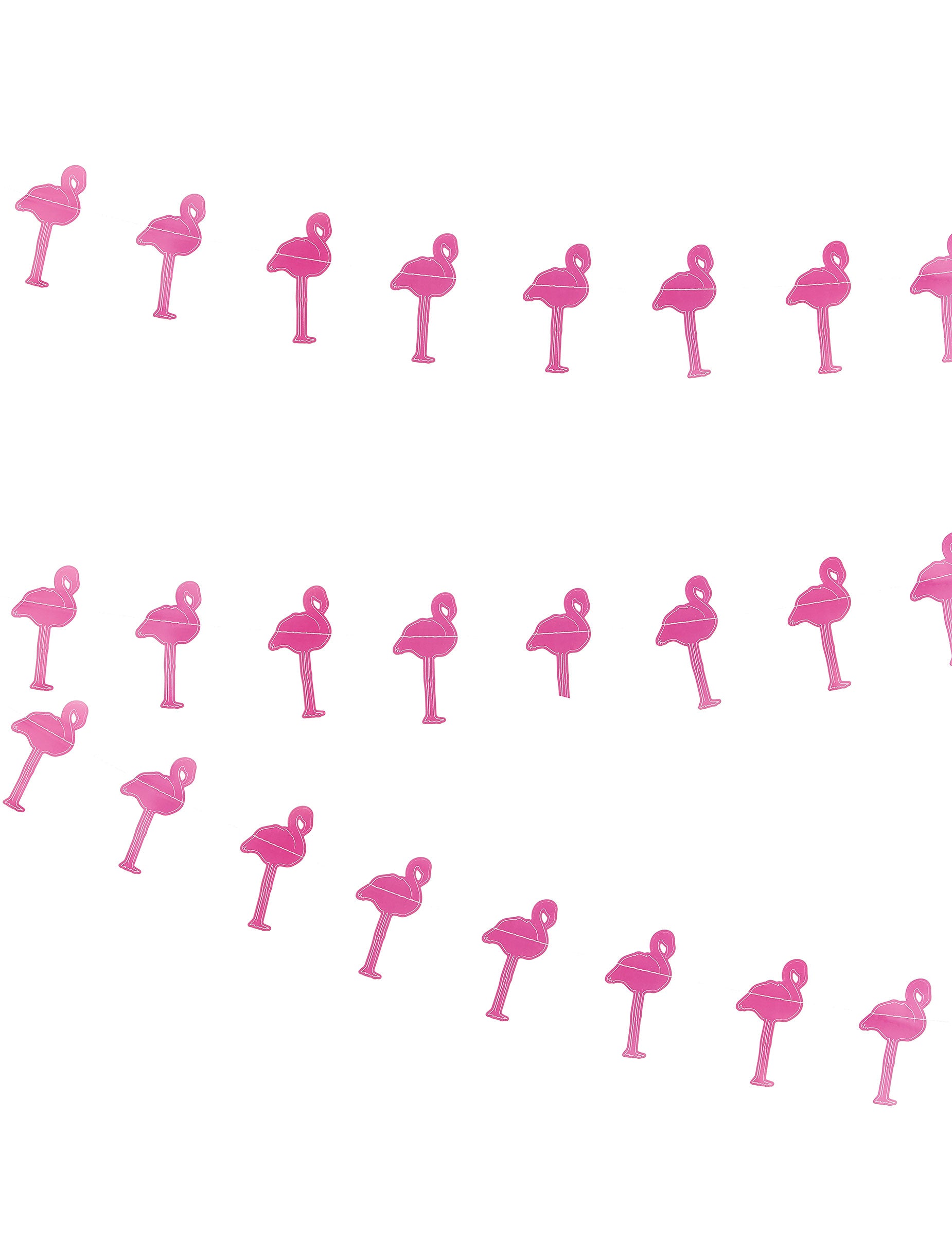 Guirlande petits flamants roses en carton rose