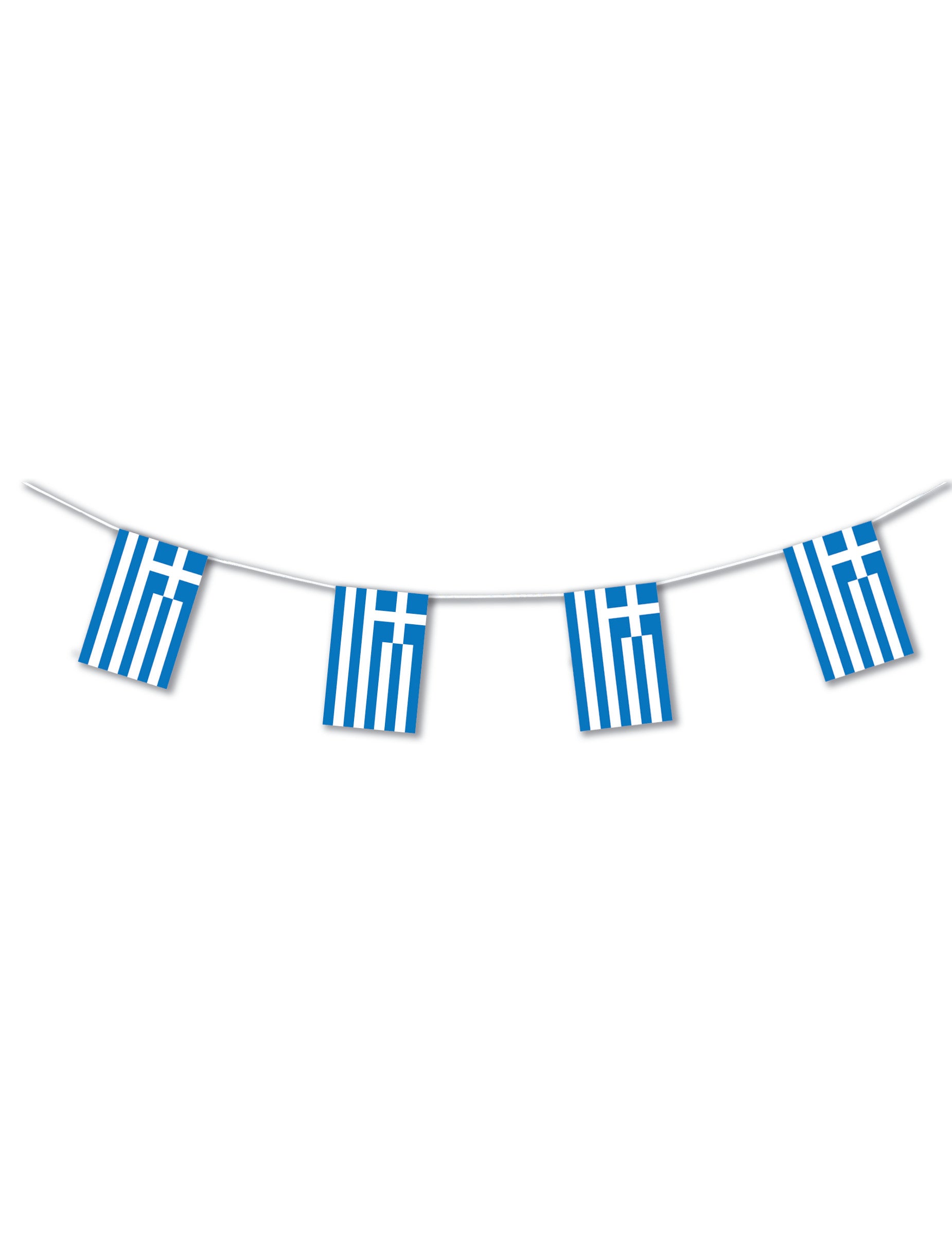 Guirlande plastique Grèce pour décoration de fête bleu et blanc