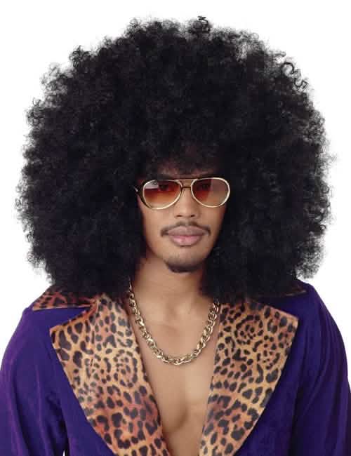 Afro-peruukki aikuiset maxi musta, runsas