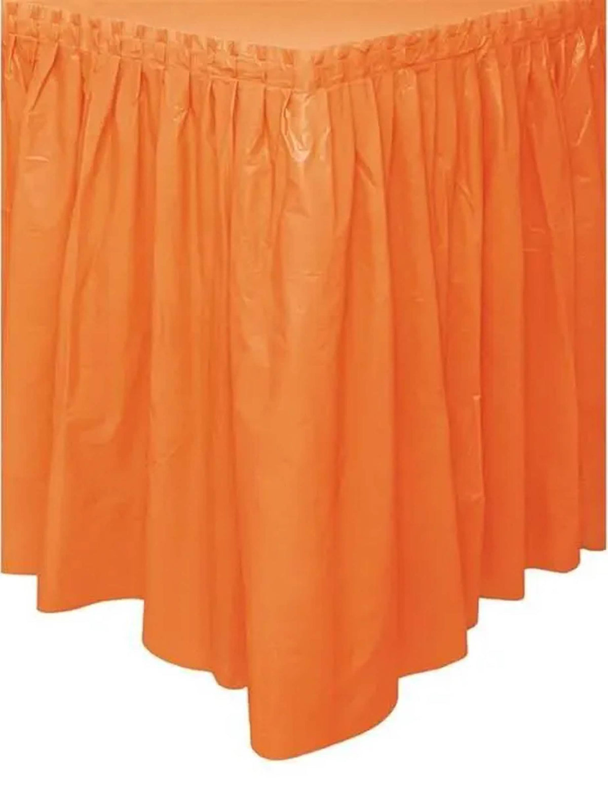 Muovinen oranssi pöytäliina