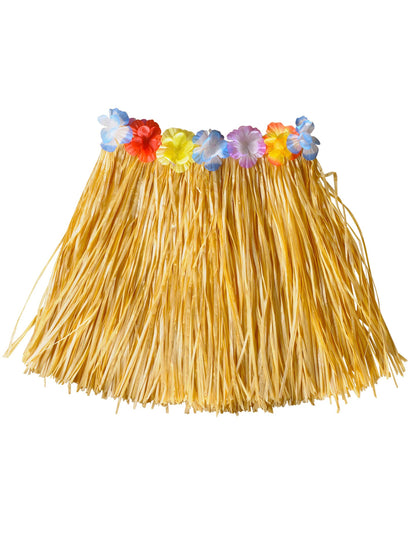 Détail de la ceinture fleurie de la jupe hawaïenne pour enfant