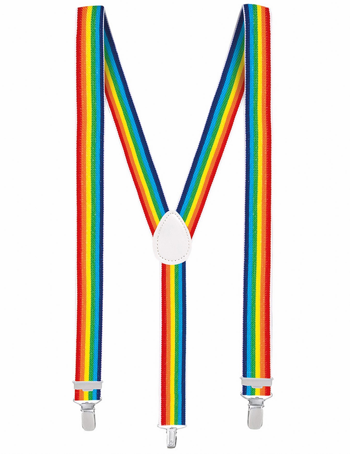 Vue de face des bretelles du kit d'accessoires arc en ciel