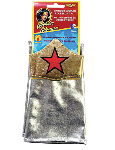 Kit accessoires Wonder Woman pour femme doré et argenté