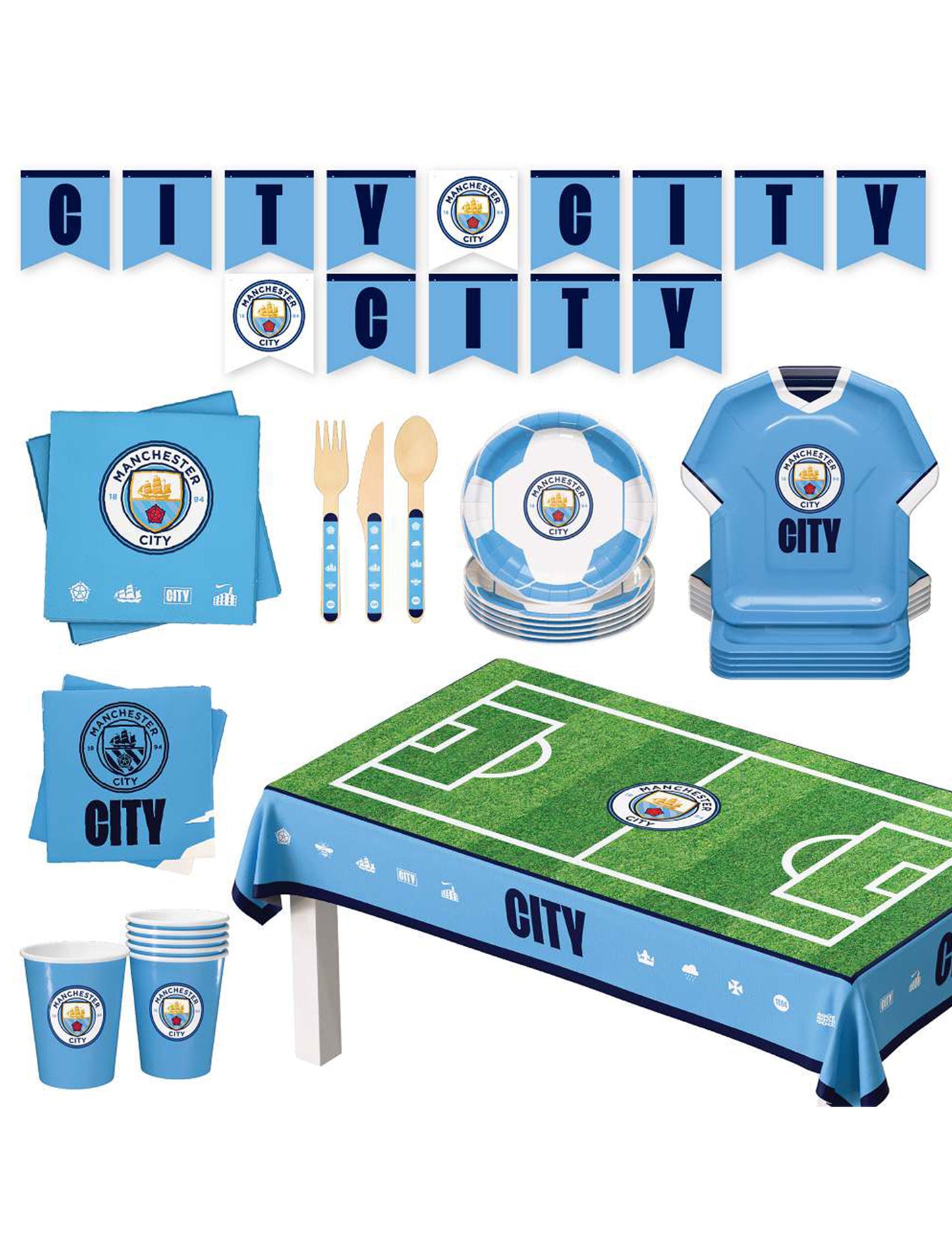 Manchester City Football Club syntymäpäiväsetti 44 osaa