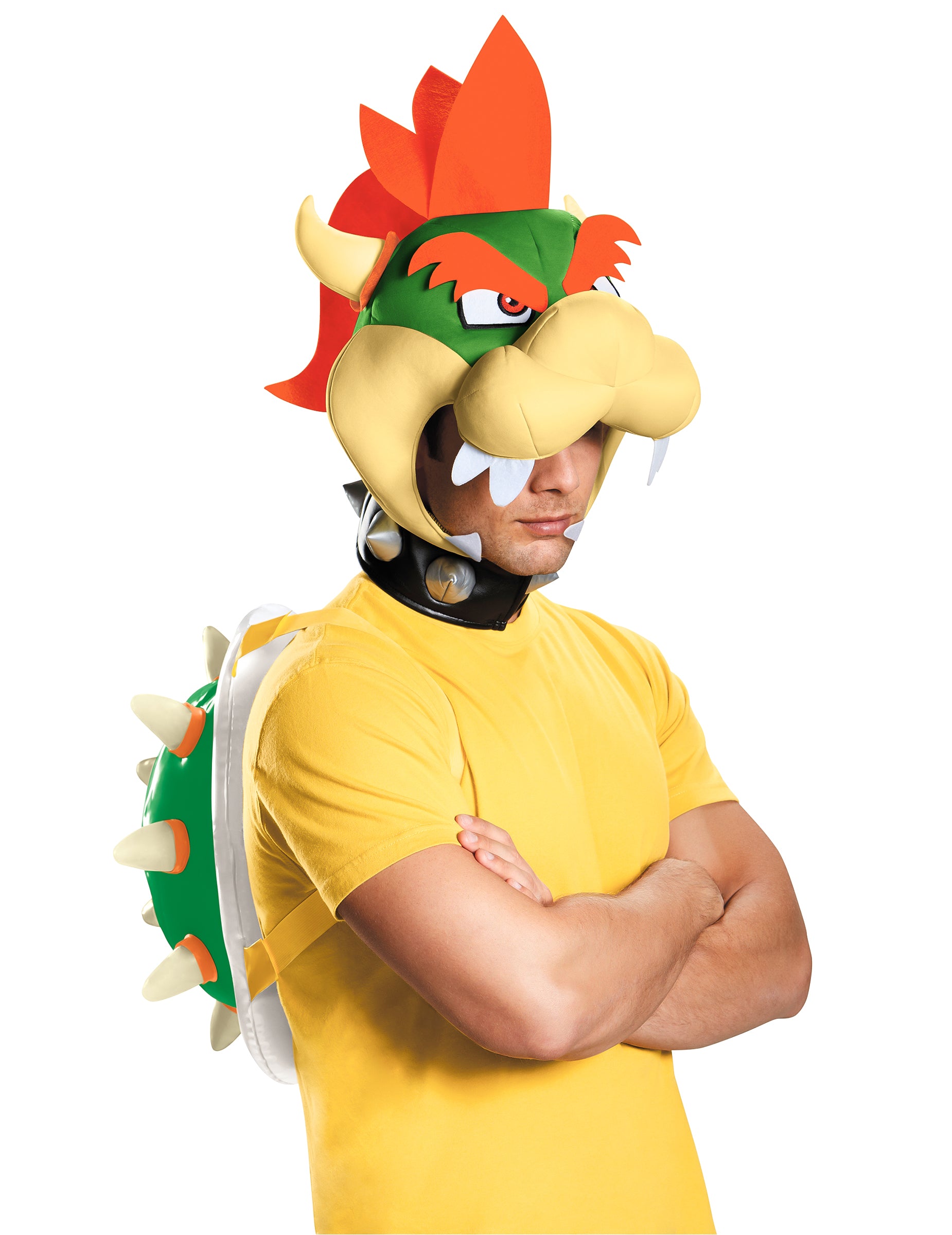Kit Bowser Nintendo® pour adulte vert et jaune avec carapace à pointes