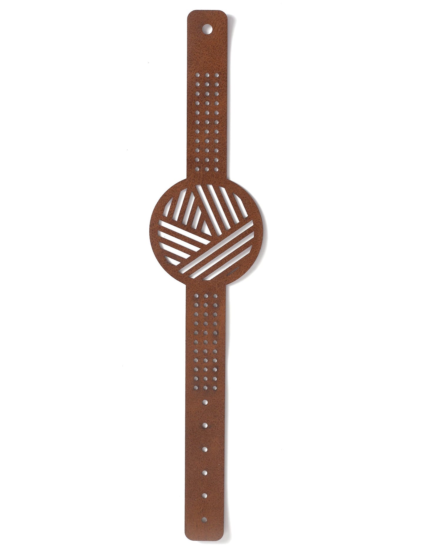 Vue à plat du support du kit bracelet à broder motifs géométriques pour enfant