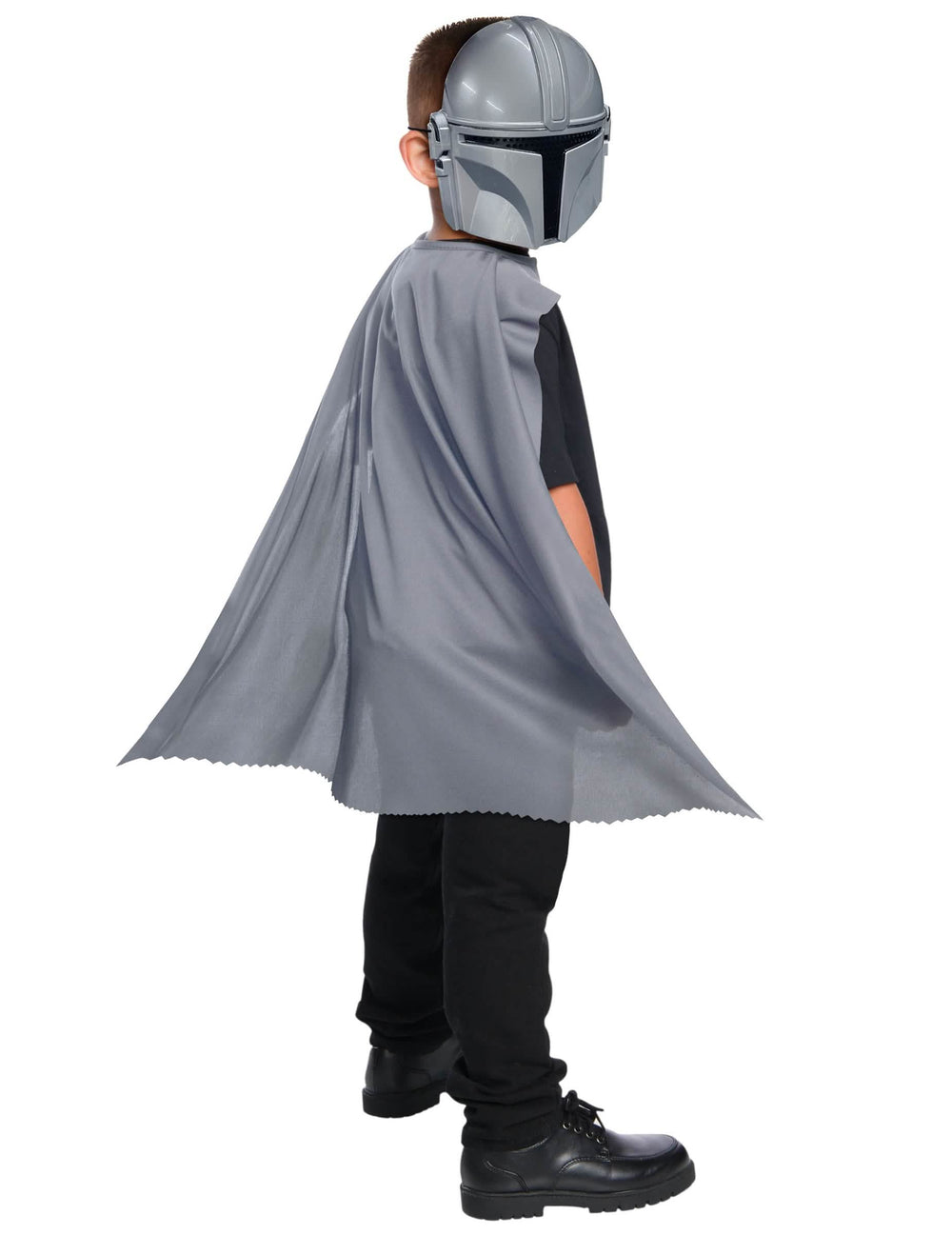 Kit cape ja naamio The Mandalorian lapsille harmaa
