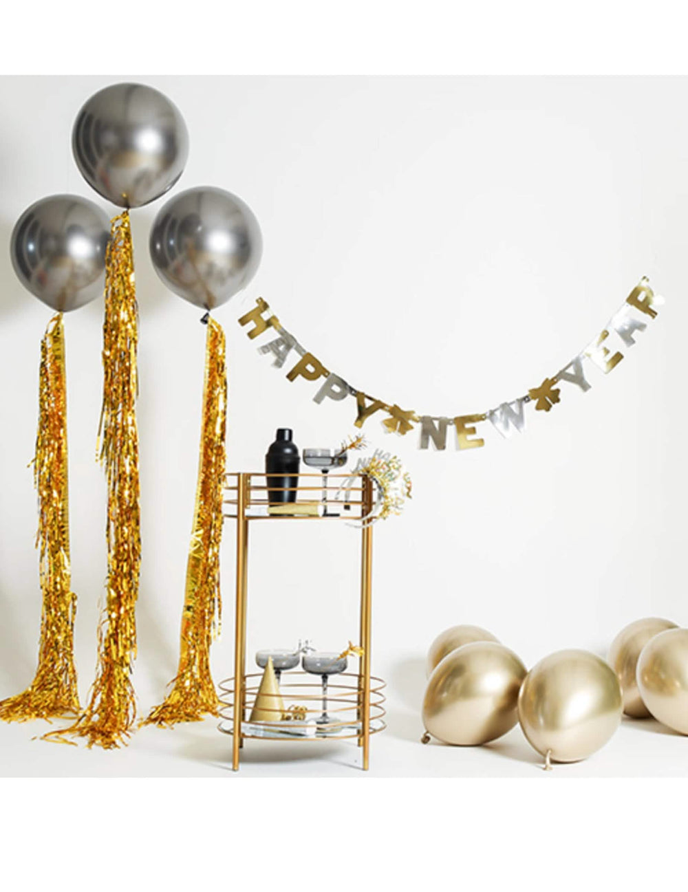 Mise en situation du kit cotillons Happy New Year