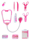 Kit de docteur pour enfant rose 10 pièces