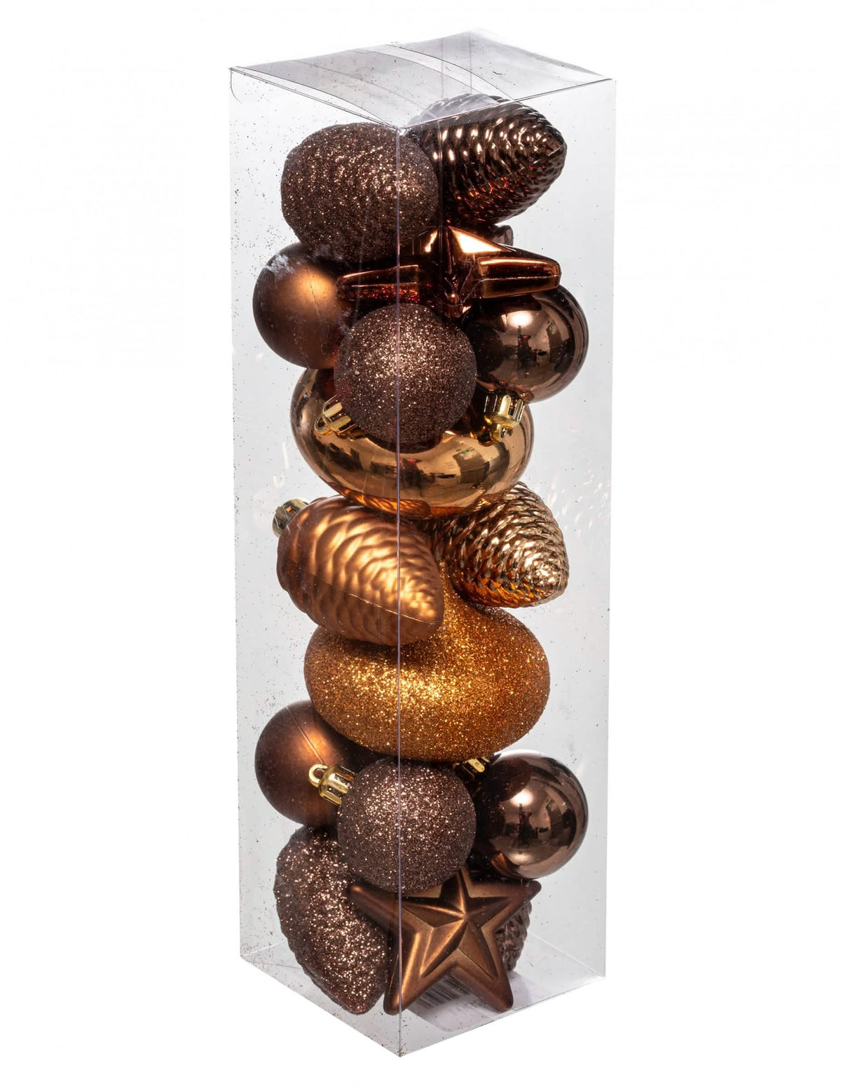 Kit décorations de sapin bronze 18 pièces