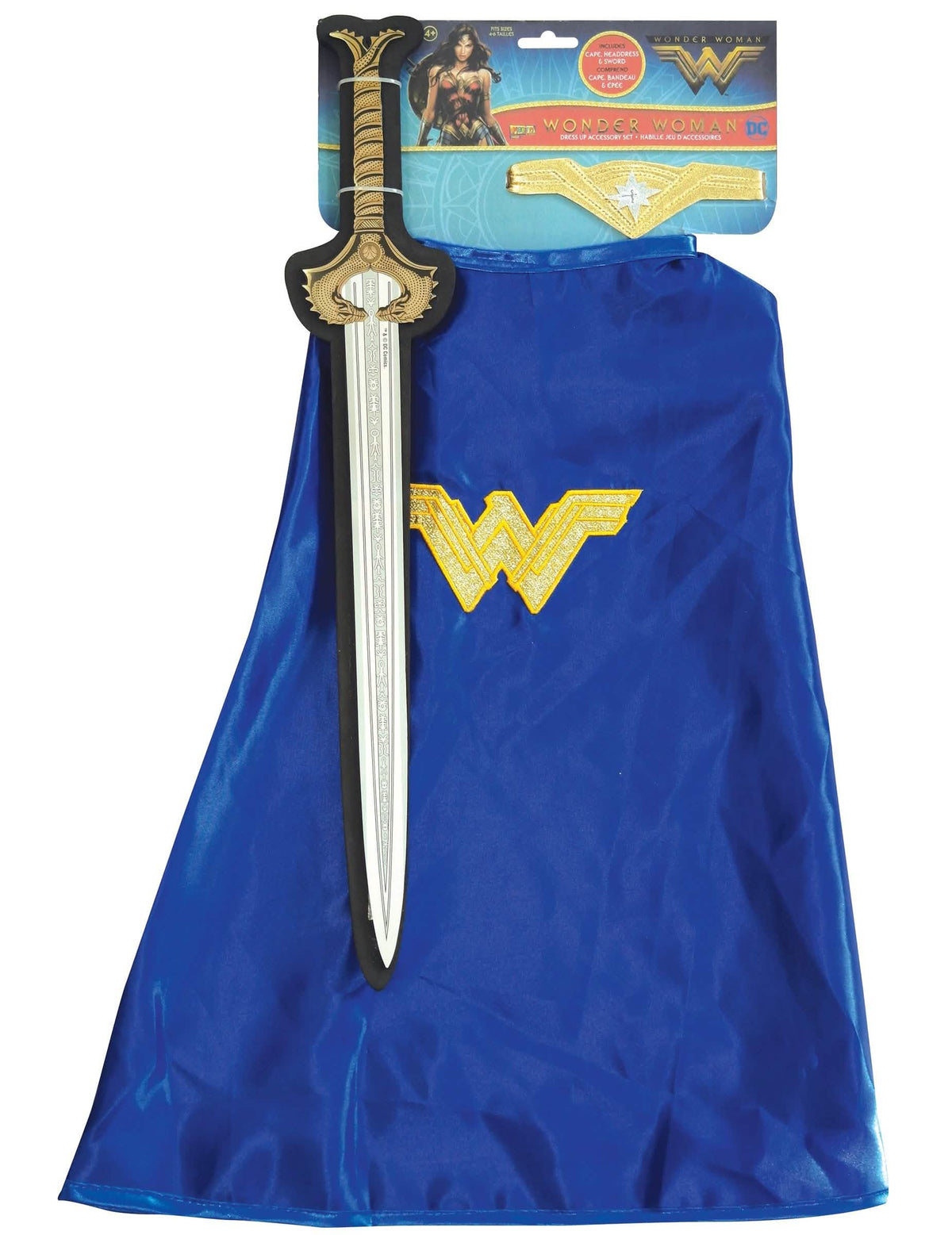 Wonder Woman™ -miekan ja viitan pakkauksen tiedot