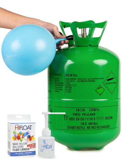 Suuri heliumpullosarja jopa 50 ilmapallolle Hi-Float-toiminnolla