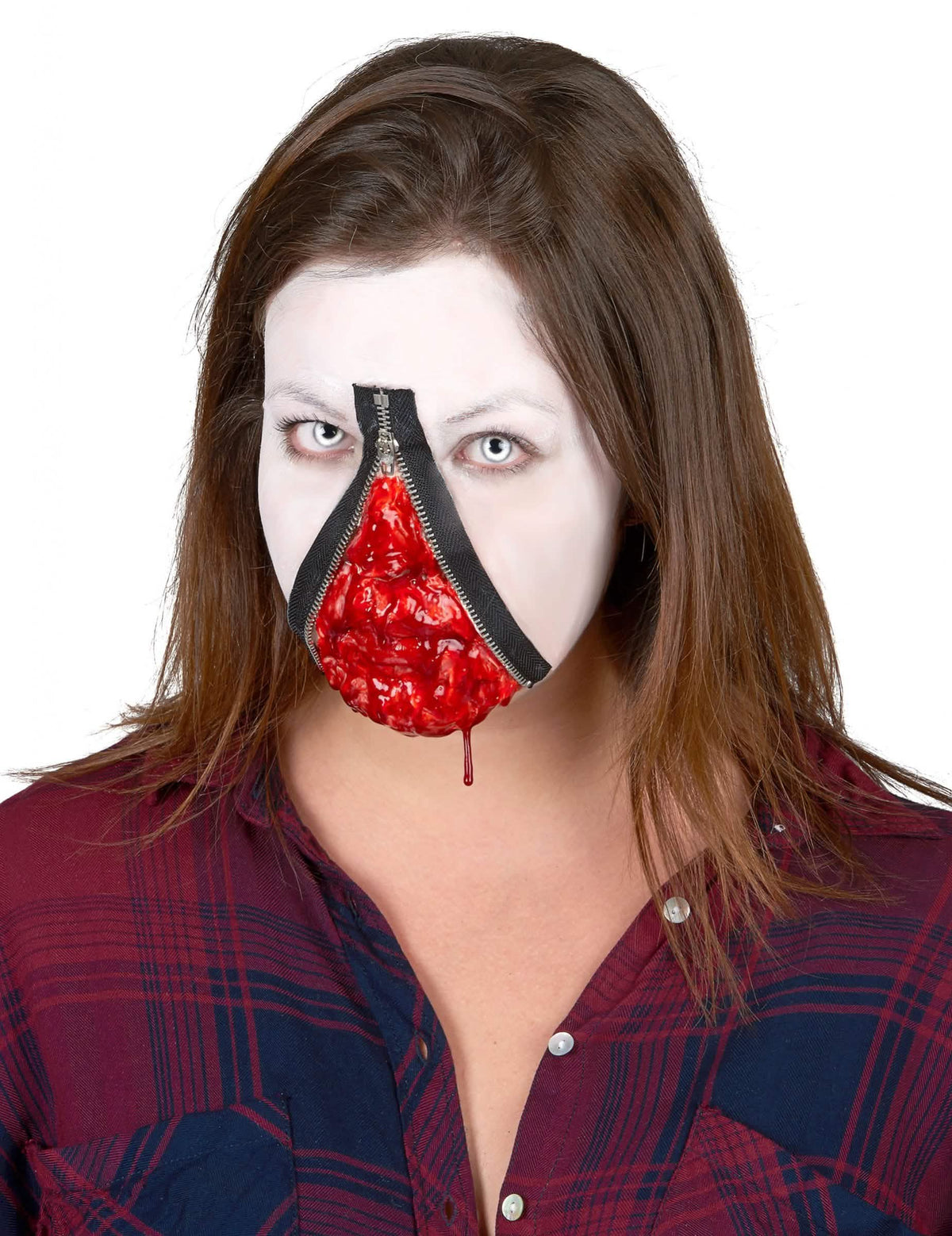 Meikkisarja vetoketju halloween aikuiset punainen ja musta verinen