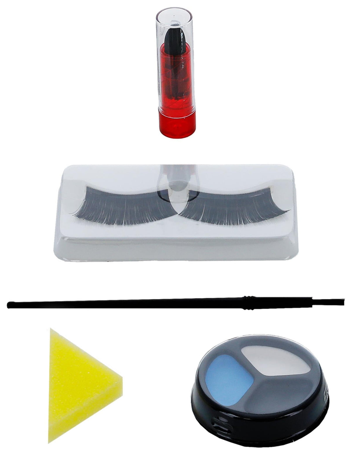 Vue des accessoires du kit maquillage gothique