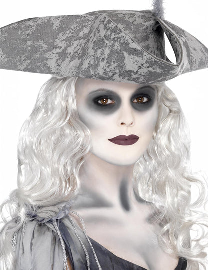 Kit maquillage pirate des mers pour femme gris et blanc effet fantôme