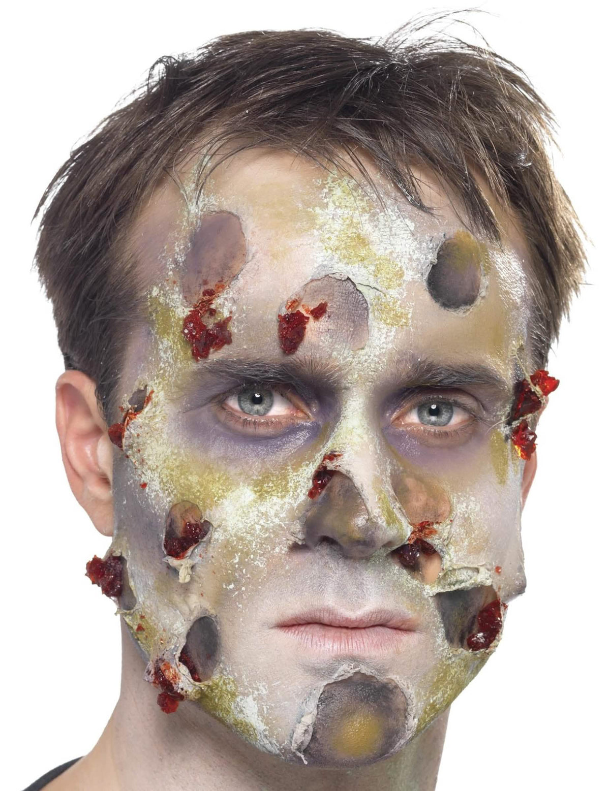 aikuisten zombiet-meikkisetti mädäntyneillä haavoilla ja verellä halloweenia varten