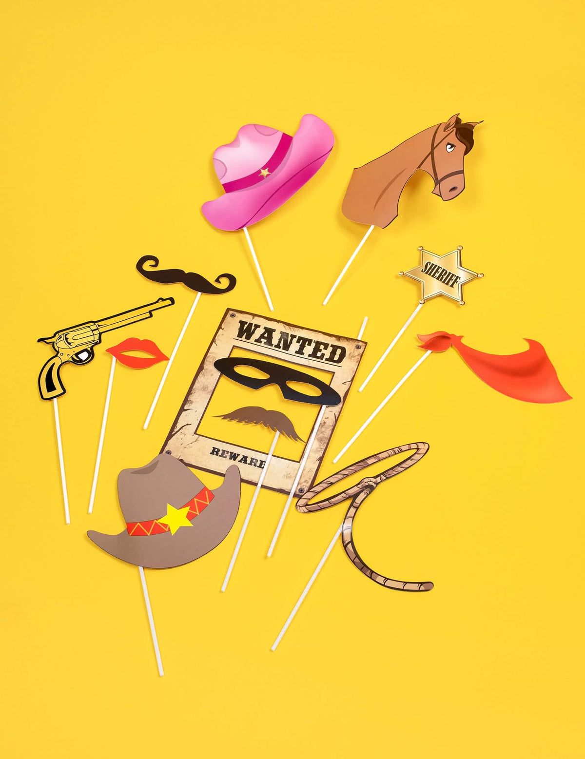 Cowboy-photoboothin eri asusteiden tiedot
