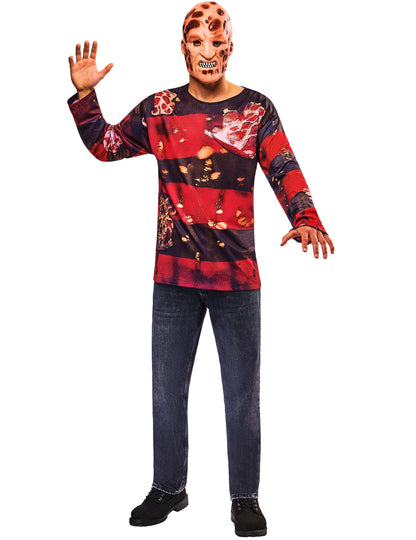 Freddy Krueger™ aikuisten toppi ja naamari -setti