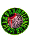Patch Brains Kreepsville Gothic pour adulte noir et vert avec motif cerveau ensanglanté