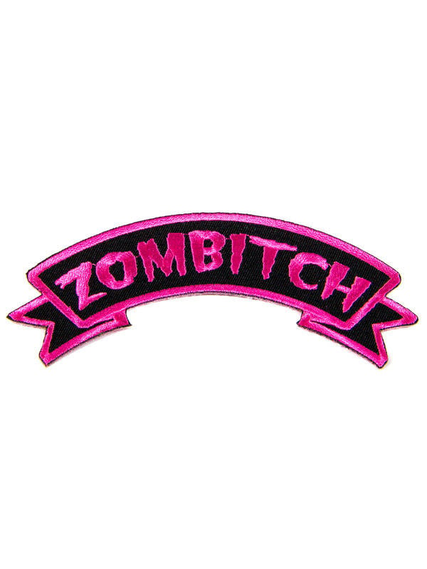 Patch Kreepsville Gothic Zombitch pour adulte noir et rose