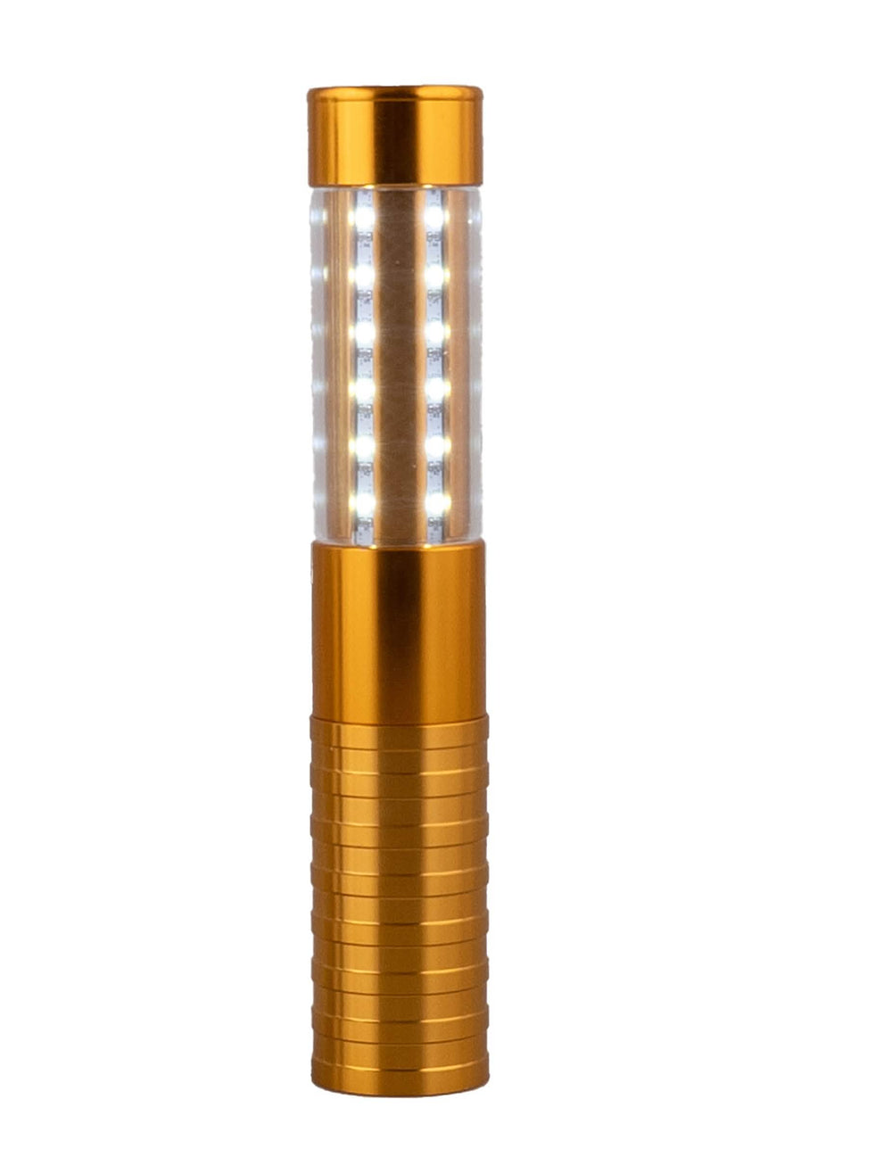 Kimalteleva LED-valaisin kulta-pullolle