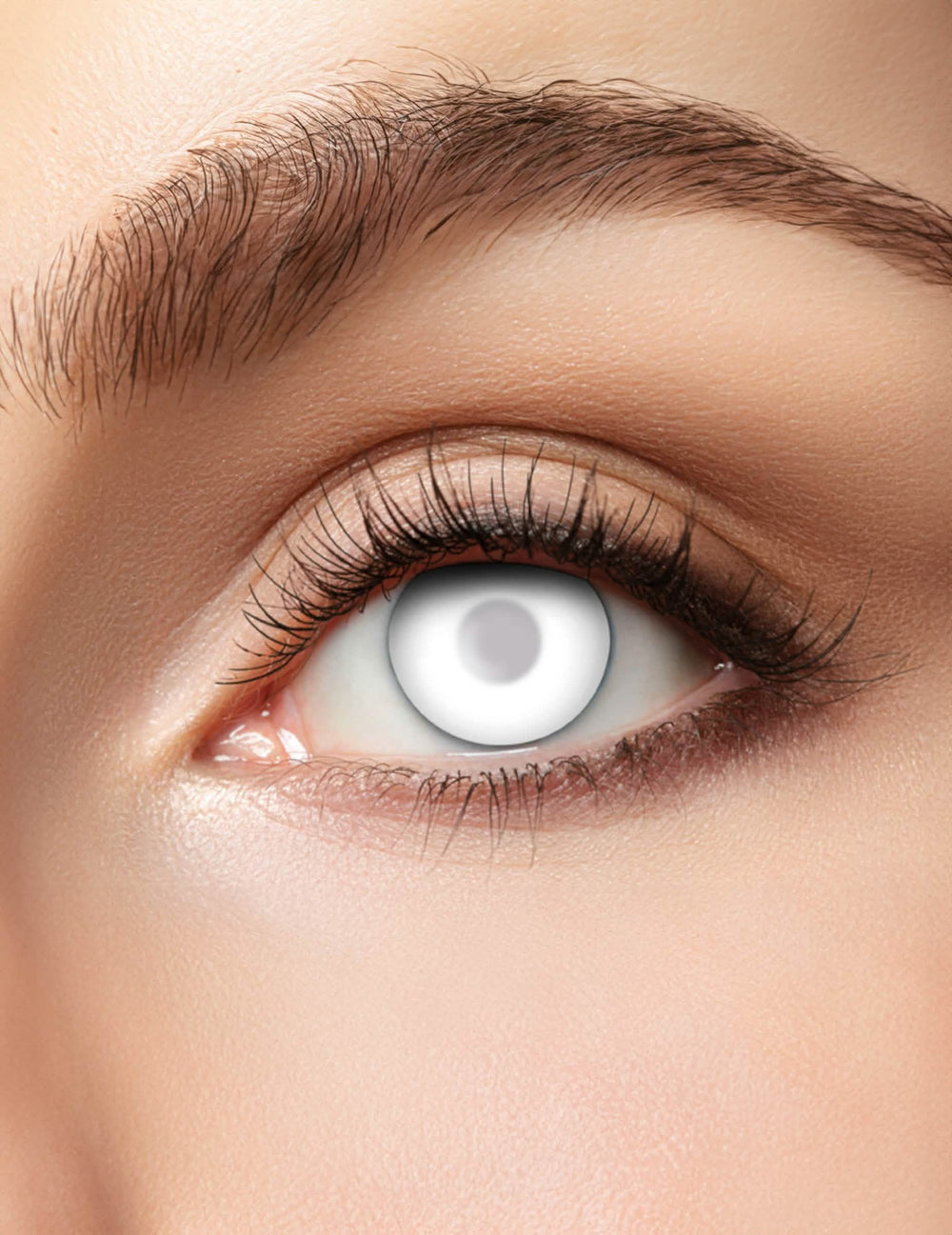 Lentilles de zombie pour adulte blanches semi opaques