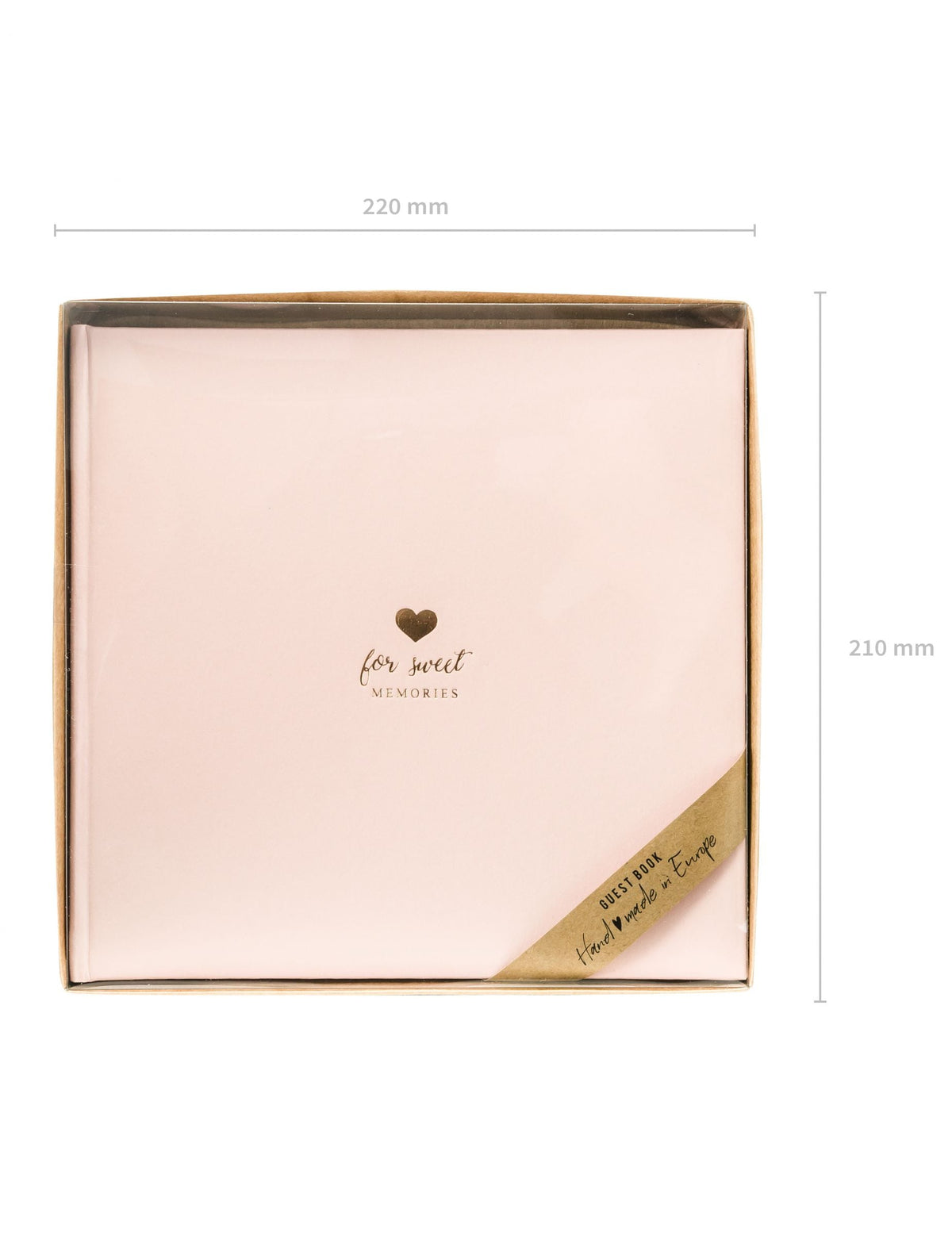 Dimensions du livre d'or mariage romantique