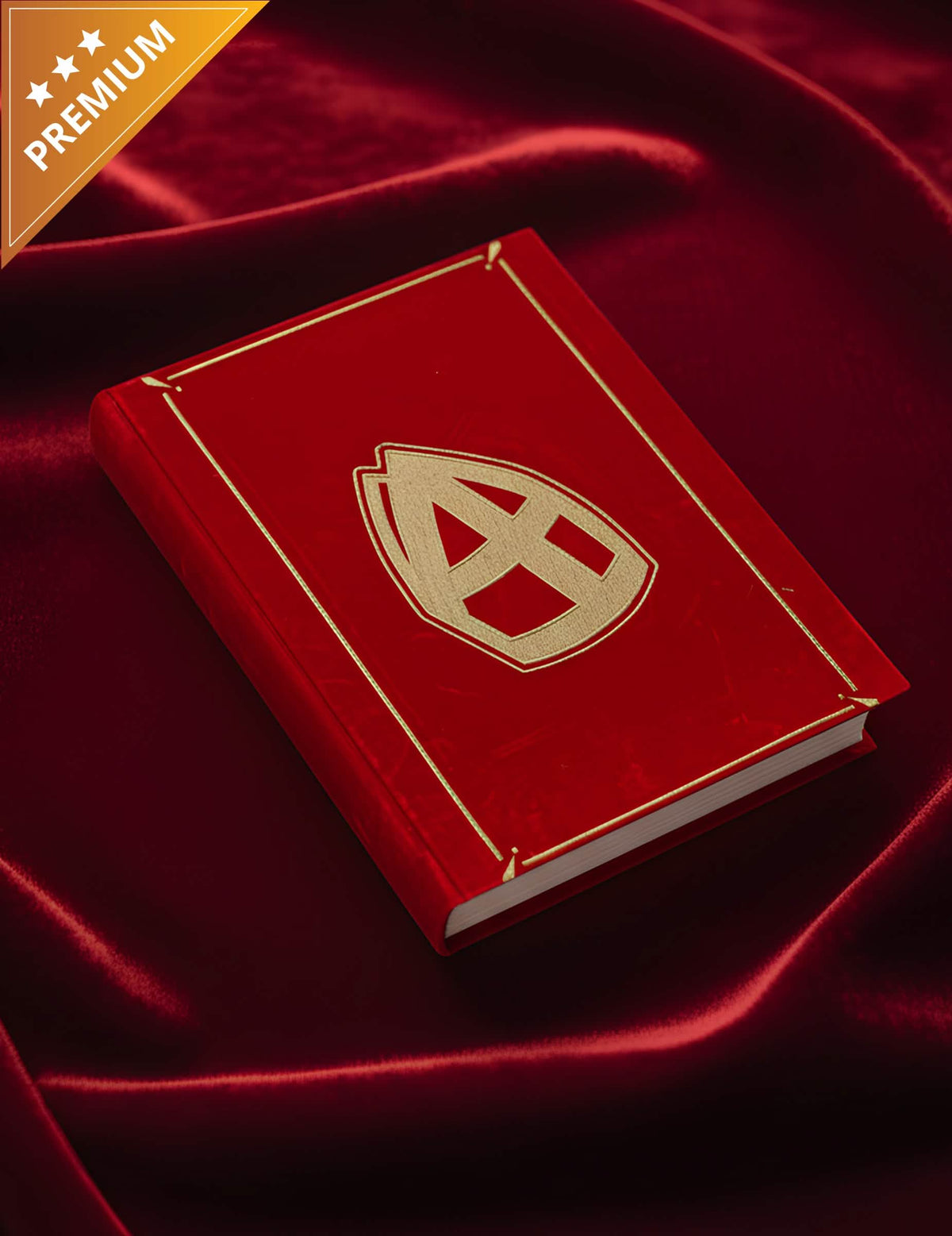 Livre de Saint-Nicolas luxe pour adulte rouge et doré
