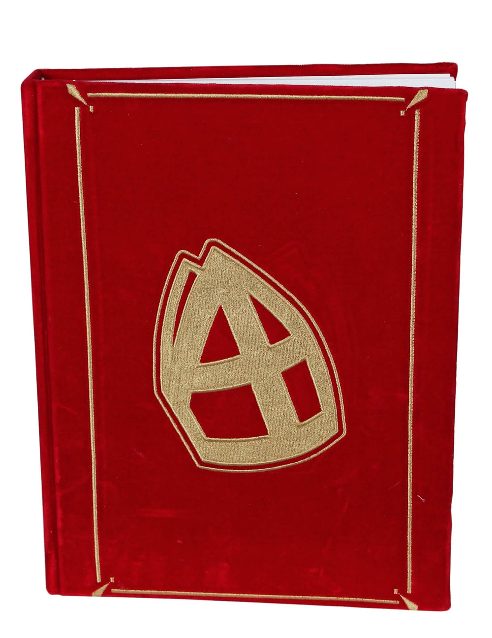 Détail de la mitre dorée sur la couverture du Livre de Saint-Nicolas luxe