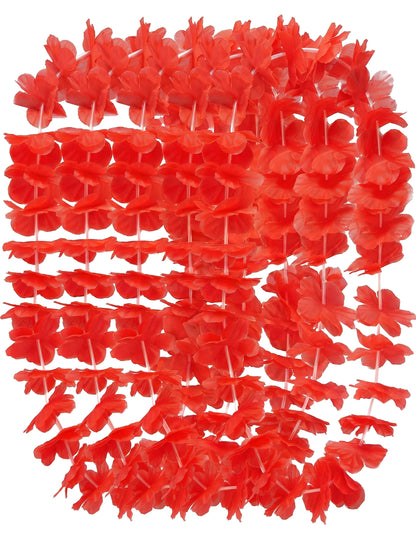 12 kpl punaisia havaijilaiskaulakoruja