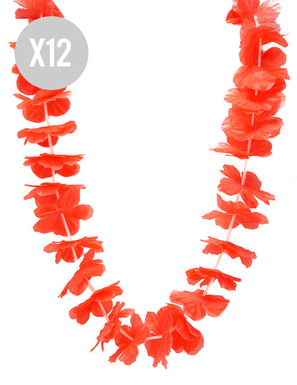 12 kpl punaisia havaijilaiskaulakoruja